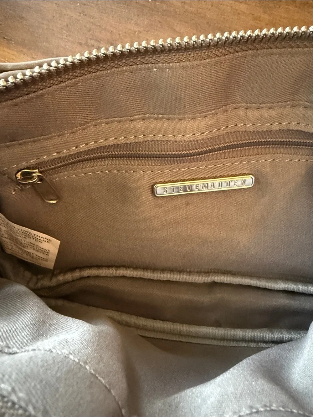 NWT - Steve Madden Gray SM Embossed Purse